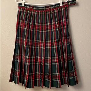 Pendleton Reversible Virgin Wool Pleated Plaid Skirt